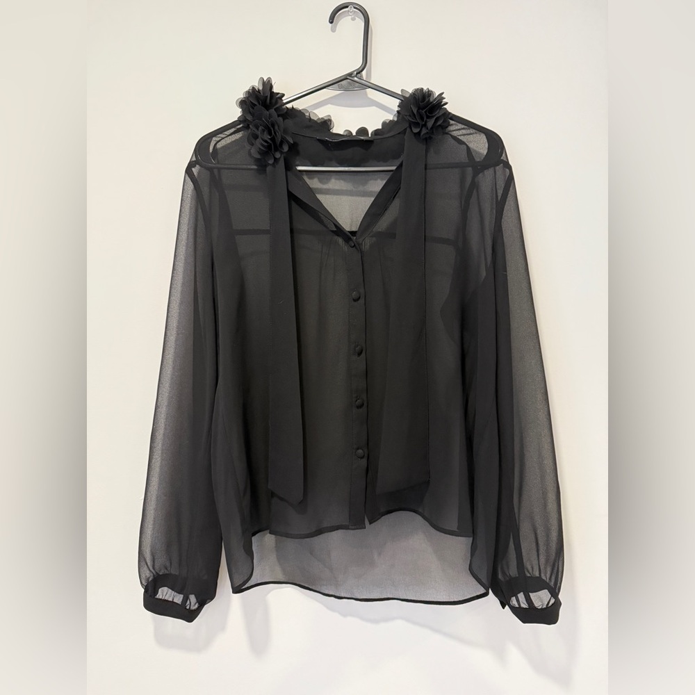 ZARA BLACK Blouse size M